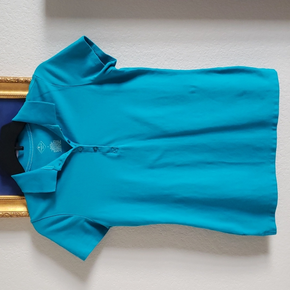 ST. JOHN 'S BAY  TEAL WOMEN'S POLO SHIRT